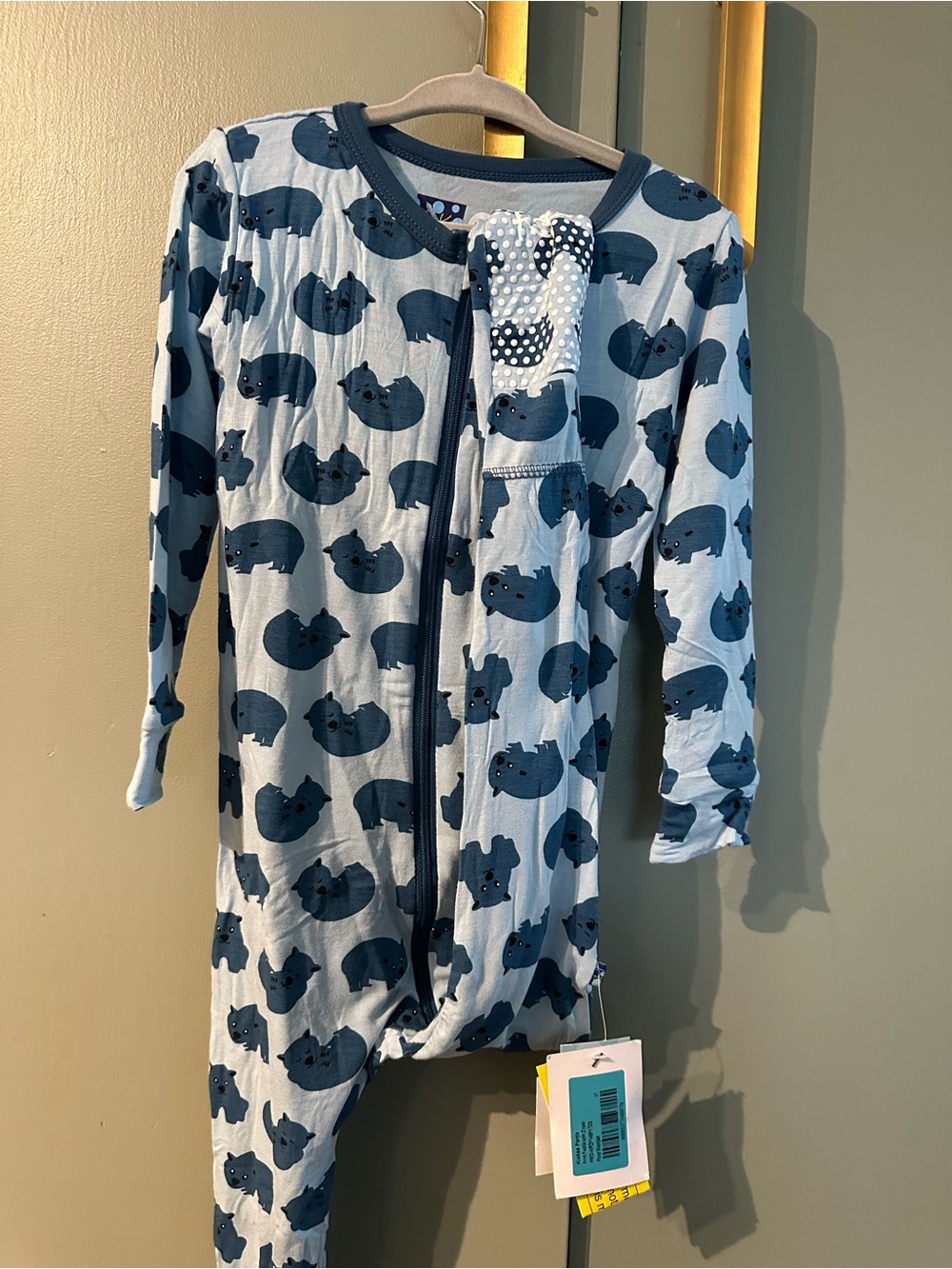 Kickee Pants- 4T onesie in pond wombat nwt